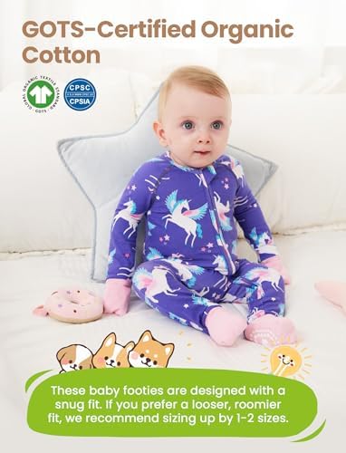 PATPAT Organic Cotton Baby Footie Pajamas - Image 2