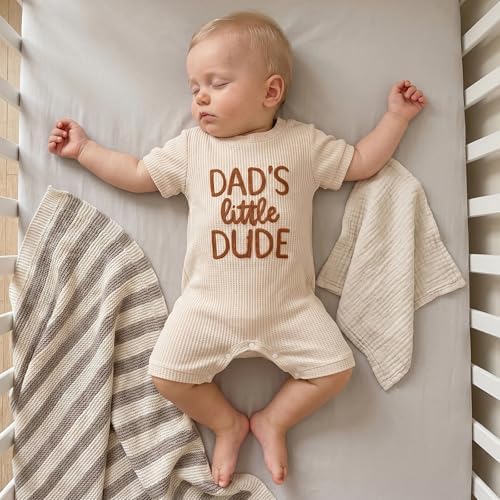 allshope Newborn Baby Boy Summer Outfit Romper Letter Embroidery Short Sleeve - Image 5