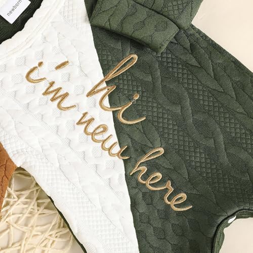 GRNSHTS Newborn Baby Boy Romper Coming Home Outfits Letter Print Bodysuit - Image 5