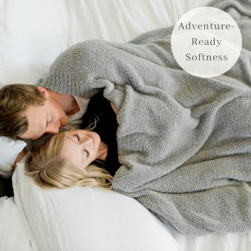 Saranoni Bamboni Oversized Blanket Soft Comfort Couch Bed Gray X-Large | Luxury - Image 5