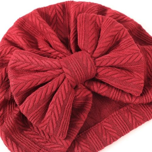 AQOKKA Newborn Receiving Blanket Wheat Ear Bow Hat Mitten Set | 4 Set Receiving - Image 2