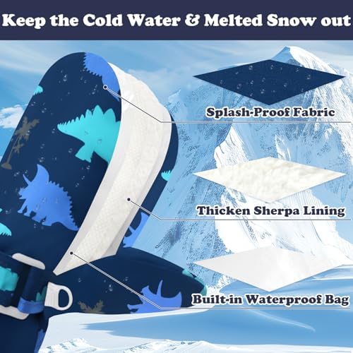 Sarfel Toddler Mittens Waterproof Toddler Gloves Baby Winter Mittens Toddler - Image 3