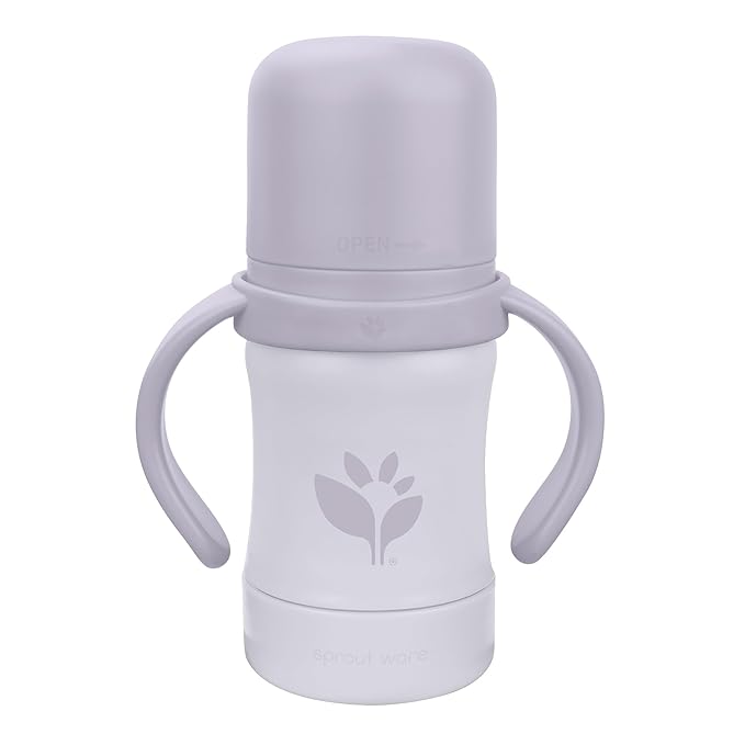 Green Sprouts® Sprout Ware® Sip & Straw 6oz., 6mo+, Plant-plastic, Platinum-cured Silicone, Dishwasher Safe, Grows with Baby, Tested for Hormones