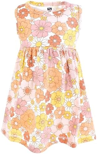 Hudson Baby Infant and Toddler Girls Cotton Dress and Cardigan Set - Image 4