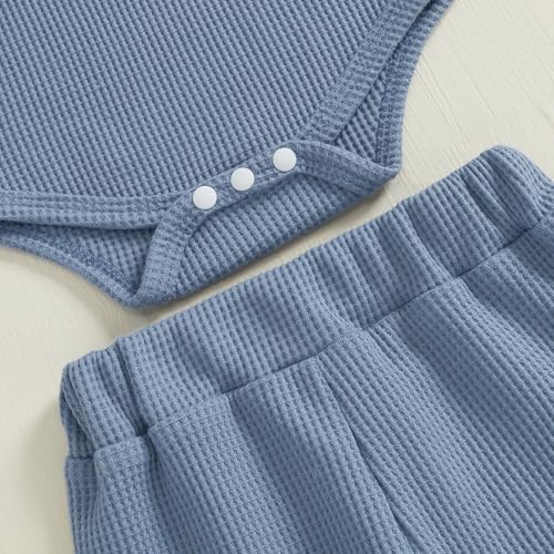 Giraropa Newborn Baby Boy Clothes Rib Knit Romper Jumpsuit Solid Sweater - Image 6
