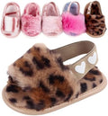 Baby Shoes Pink Leopard Baby Girl Slippers Non-Slip Soft Sole Toddler First by Unknown