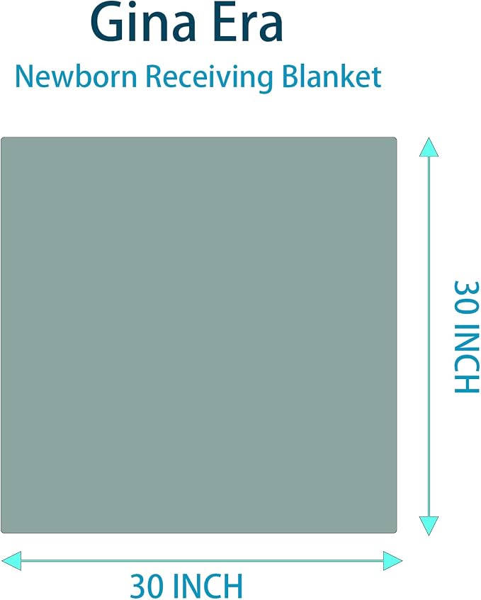Gina Era Cotton Flannel Receiving Blankets Baby 8 Pcs, Baby Swaddle Blankets - Image 3