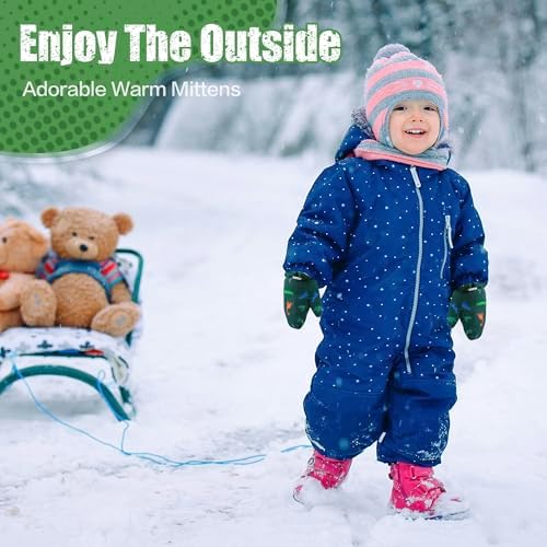 Toddler Mittens Lined Fleece Snow Gloves - Image 5
