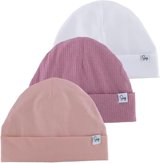 Jersey Beanie Hat for Newborn Baby Boys Girls Silky Satin Lined Hats Bonnet by Sugarmelon