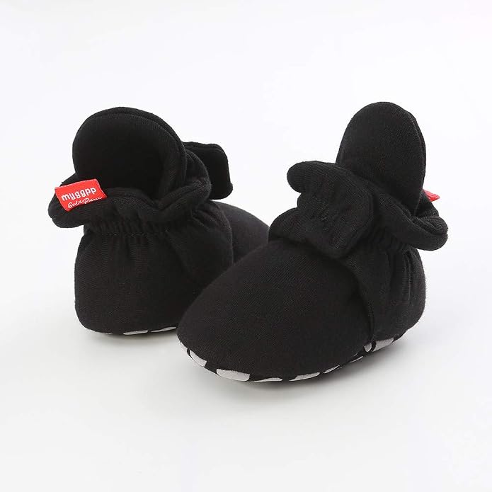 Infant Baby Boys Girls Cozy Fleece Booties Stay on Slippers Non Slip Soft - Image 5