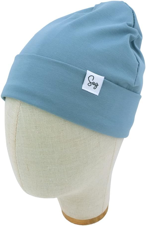 Jersey Beanie Hat for Newborn Baby Boys Girls Silky Satin Lined Hats Bonnet - Image 5