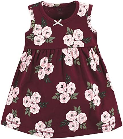 Hudson Baby Infant and Toddler Girls Cotton Dress and Cardigan Set - Image 5