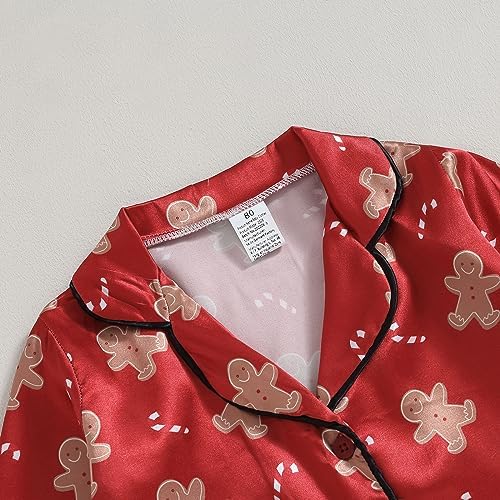 Kids Baby Girl Boy Satin Pajamas Set Button Down Sleep Shirt Top+Long Pants - Image 5