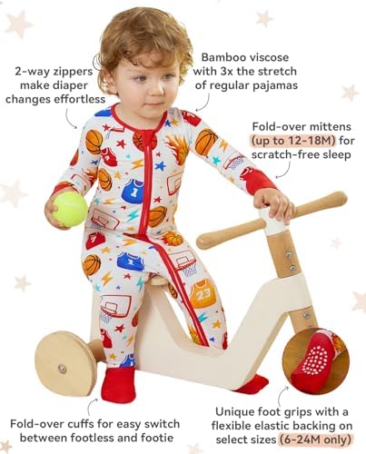 babee Reshinee Bamboo Viscose Baby Footie Pajama, Zipper Sleeper Boys Girls - Image 2