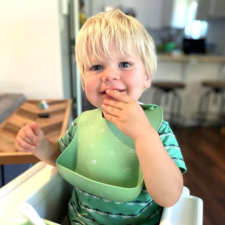 Silicone Baby Bibs Adjustable Fit Baby Bib Waterproof Bibs Baby Eating Supplies - Image 7