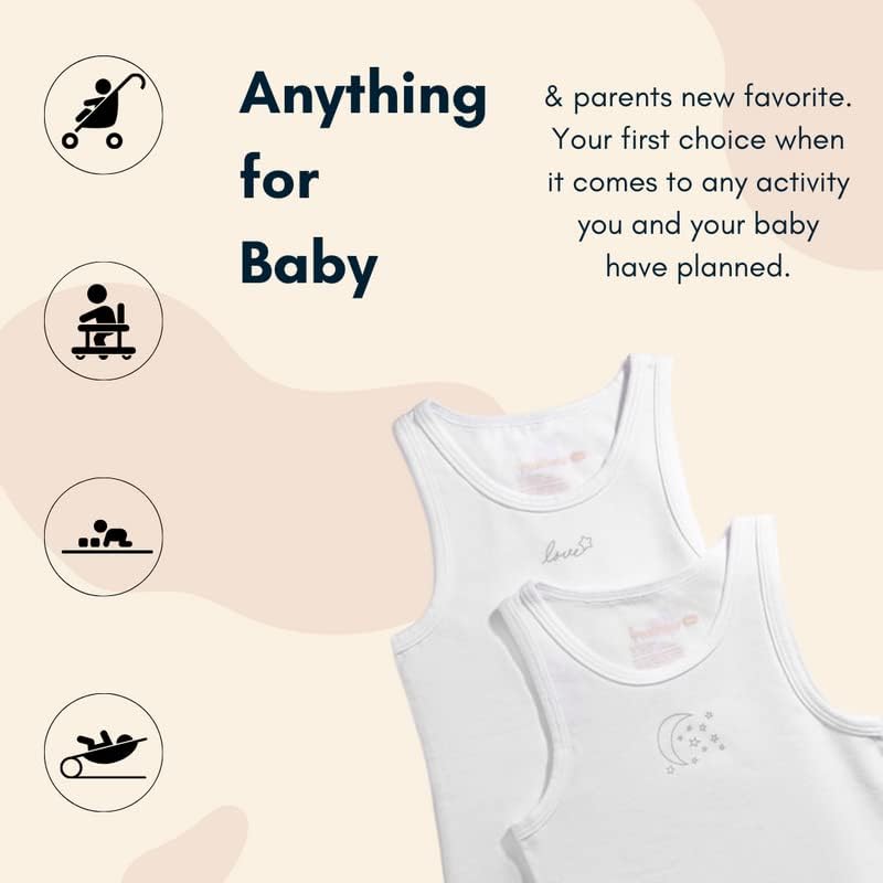 Feathers Baby Soft Cotton One Piece Bodysuit Undershirt, Sizes 3M-36M - Image 6