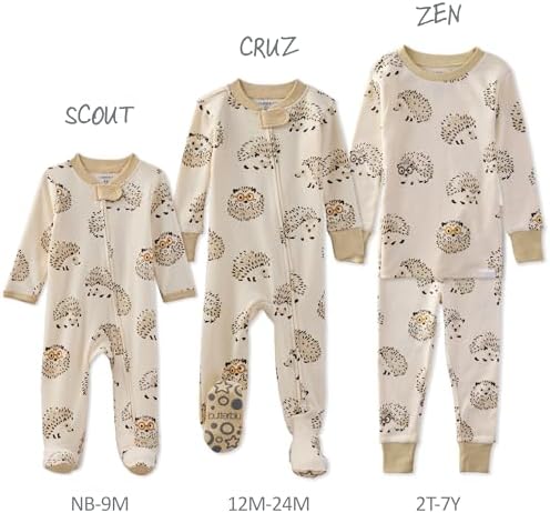 Butterblu Scout Sleep & Play 100% Organic Cotton Footed Zip Front PJs | GOTS - Image 5