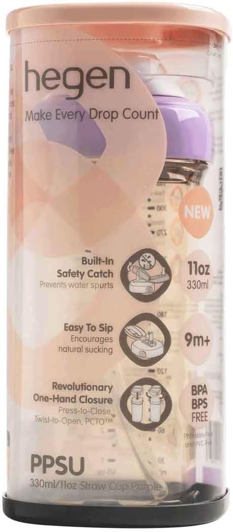 hegen PCTO™ 330ml/11oz Straw Cup PPSU Purple (9 months and above)