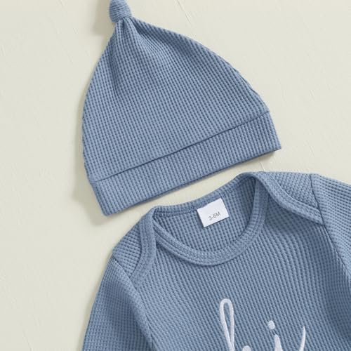 Giraropa Newborn Baby Boy Clothes Rib Knit Romper Jumpsuit Solid Sweater - Image 5