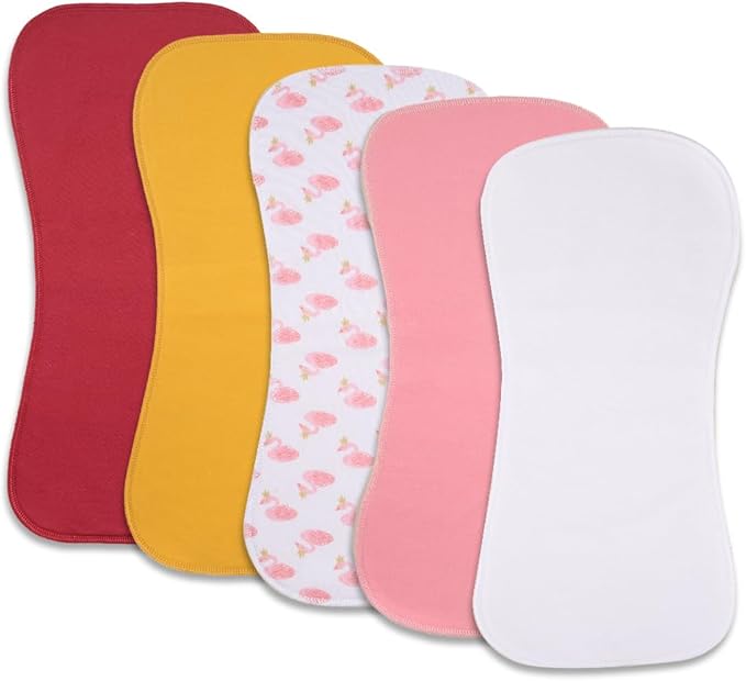 Baby Burp Cloths, Soft Absorbent Towel, 5 Pack by Gelisite