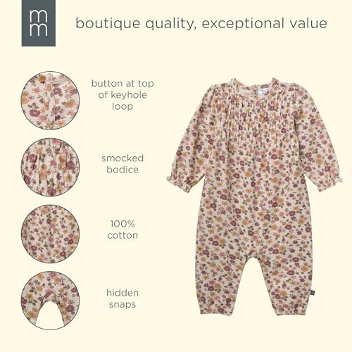 Modern Moments by Gerber Baby Girls' Long Sleeve Long Leg Ruffle Romper - Image 5