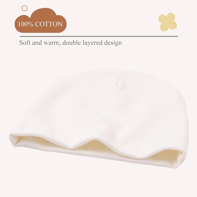 Bamery Cotton Baby Girl Hat Preemie Boys Beanie Newborn Hospital Hats Winter - Image 4