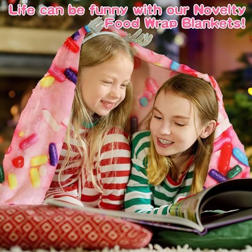 SeaRoomy Donut Blanket, Realistic Food Funny Donuts Blanket, 60 in，Pink - Image 4