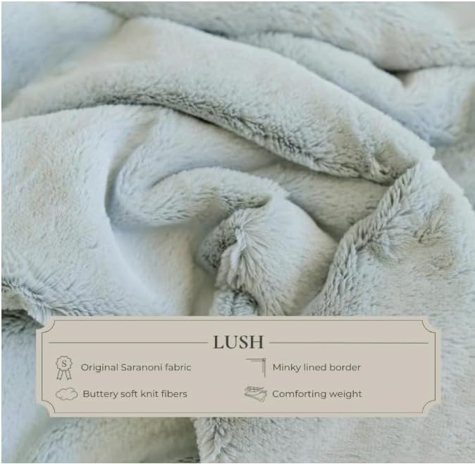 Saranoni Lush Plush Blanket Soft Adult Blanket Feather XL 60x80 | Lush - Image 4