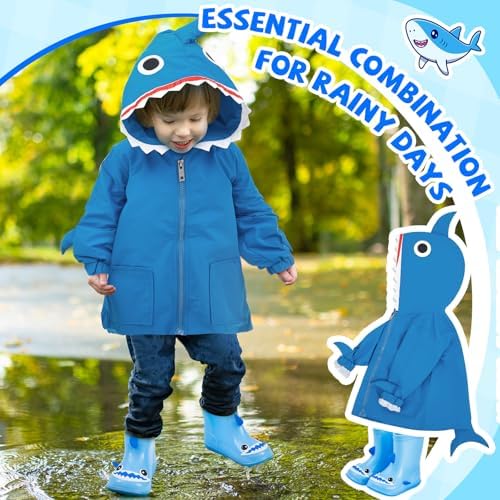 Twistover 2 Pcs Toddler Raincoat Boot Set - Image 6