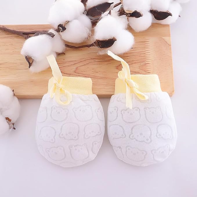Cute Boys Girls Cotton No Scratch Gloves Drawstring Adjustable Mittens - Image 5