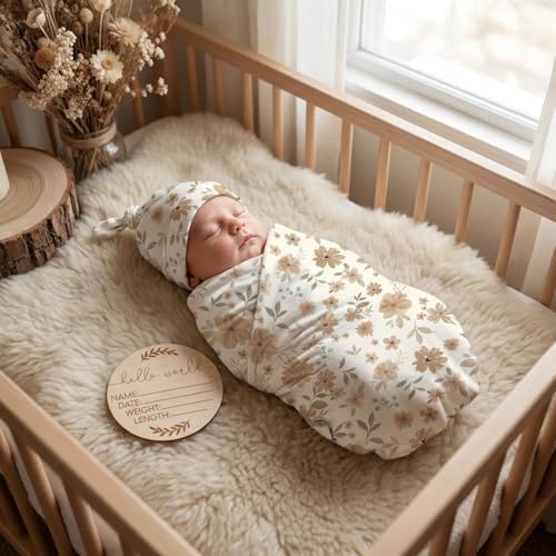 Newborn Receiving Nursery Flower Blanket Baby Swaddle Wrap - Image 6