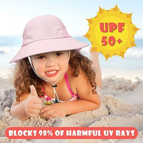 Toddler Baby Sun Hat Kids Summer Beach Essentials Adjustable Beach Hats - Image 5
