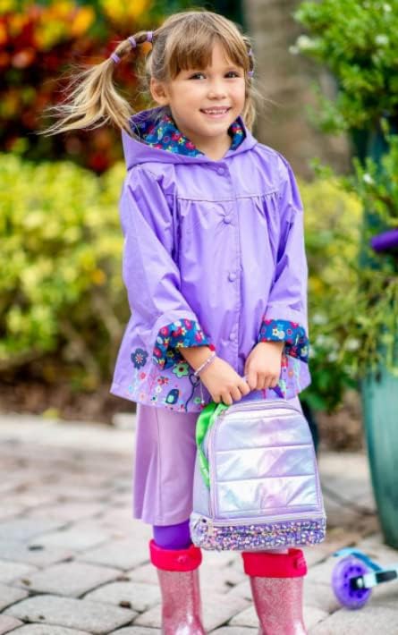 Arshiner Toddler Girls Waterproof Hooded Coat Jacket Outwear Raincoat - Image 5