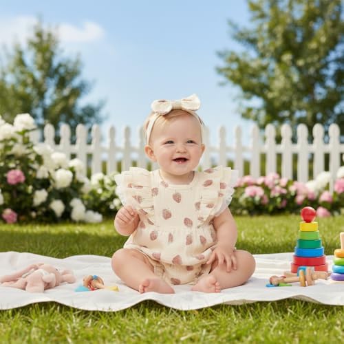 TITKKOP Ruffle Bubble Romper for Baby Girl | One-Piece Shorts Jumpsuit | Summer - Image 2