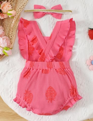 Fullfamous Baby Girl Ruffled Jumpsuit and Headband Set - Image 3