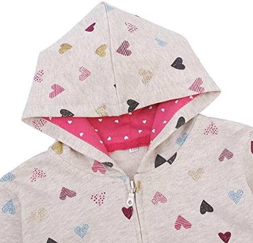 Baby Girl Zip-up Jacket Rainbow Unicorn Cotton Hoodie Sweatshirt Toddler Fall - Image 2