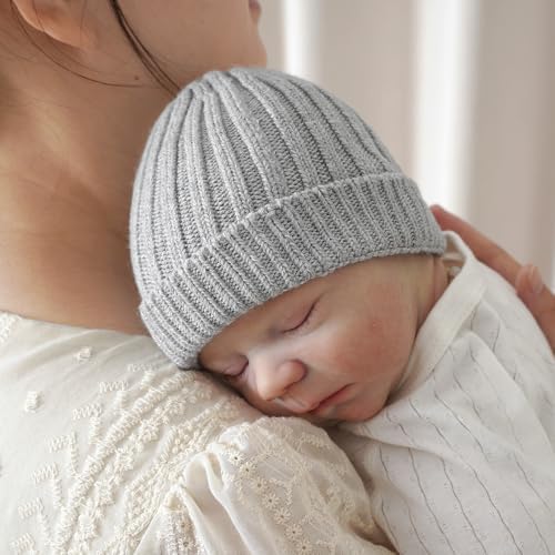 Neiwech Cotton Baby Beanie Hat Infant Newborn Toddler Winter Knitted Warm Skull - Image 3