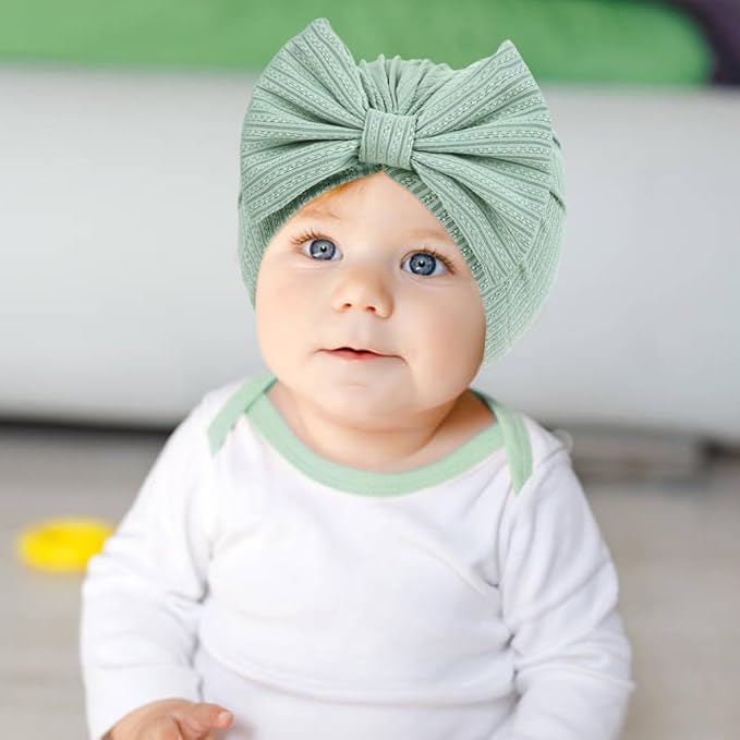 Cinaci 6 Pack Nursery Hospital Caps Bonnets Beanies Headwraps Turban Hats - Image 4