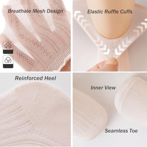 Toddler Girl Ruffle Socks Baby Girls Knee High Socks - Image 5