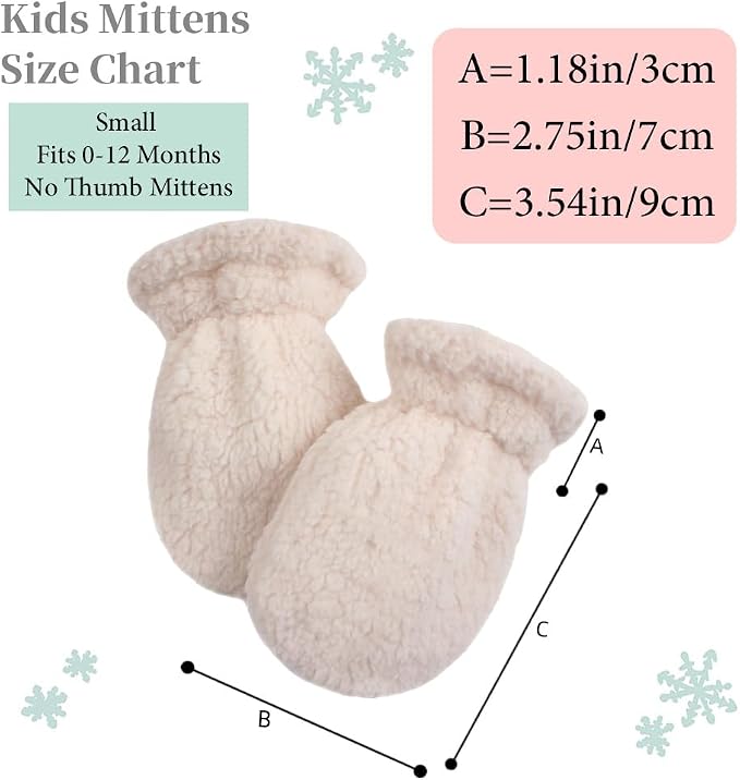 Zsedrut Baby Boys Winter Glove Warm Toddler Infant Girls Mittens Fleece Lined - Image 6