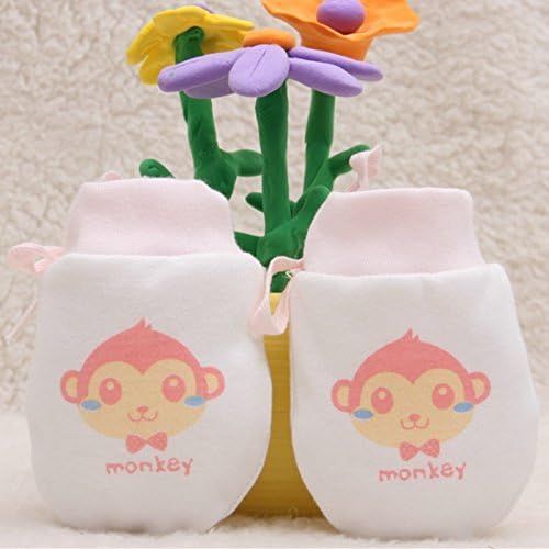 Cute Boys Girls Cotton No Scratch Gloves Drawstring Adjustable Mittens - Image 5