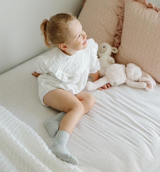 Baby Toddlers Crew Socks with Non-Slip Grip 12 Pack Cotton Stretch Socks | Soft - Image 4