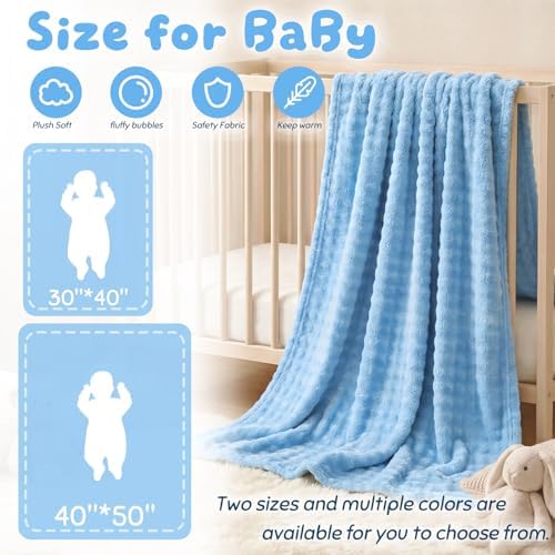 Fleece Baby Blanket for Girls Boys, Soft Cozy Cute Infant Toddler Receiving - Image 4