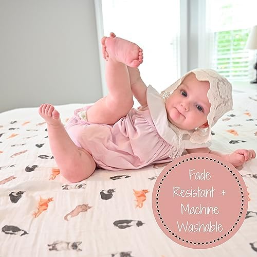 LollyBanks Baby Blankets 2 Pack, 100% Organic Cotton Muslin Swaddle Blankets - Image 2