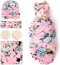 DRESHOW BQUBO Baby Girl Newborn Floral Receiving Blankets by DRESHOW