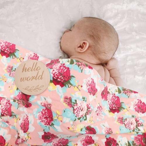 DRESHOW BQUBO Baby Girl Newborn Floral Receiving Blankets - Image 3