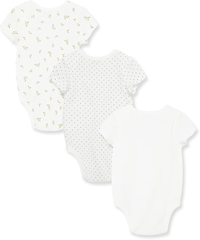 Little Me Clothes for Baby Girls' 3-Pack 100% Cotton Bodysuits - Image 2