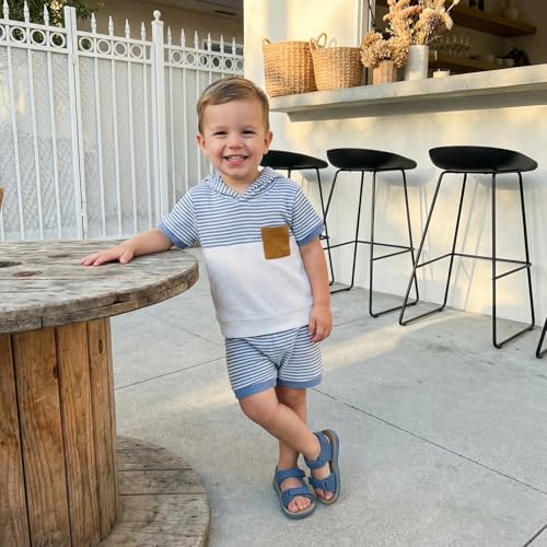 Toddler Baby Boy Hooded Dinosaur Summer Outfit Funny T-Shirt Shorts Set - Image 3