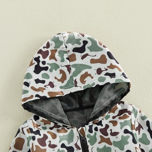 Toddler Baby Boy Camo Hoodie Windbreaker Zip Up Long Sleeve Hooded Camouflage - Image 4