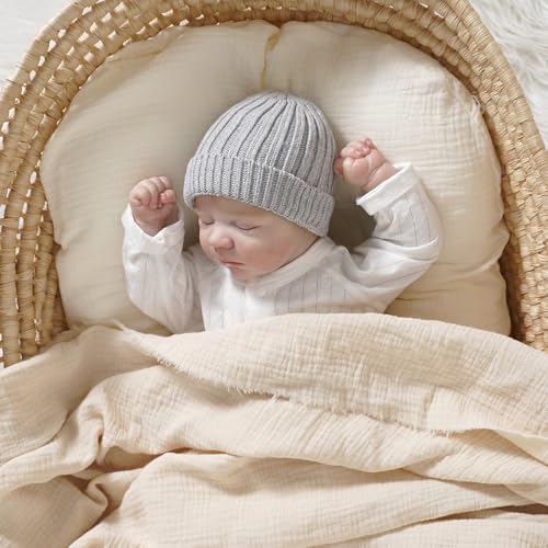 Neiwech Cotton Baby Beanie Hat Infant Newborn Toddler Winter Knitted Warm Skull - Image 2